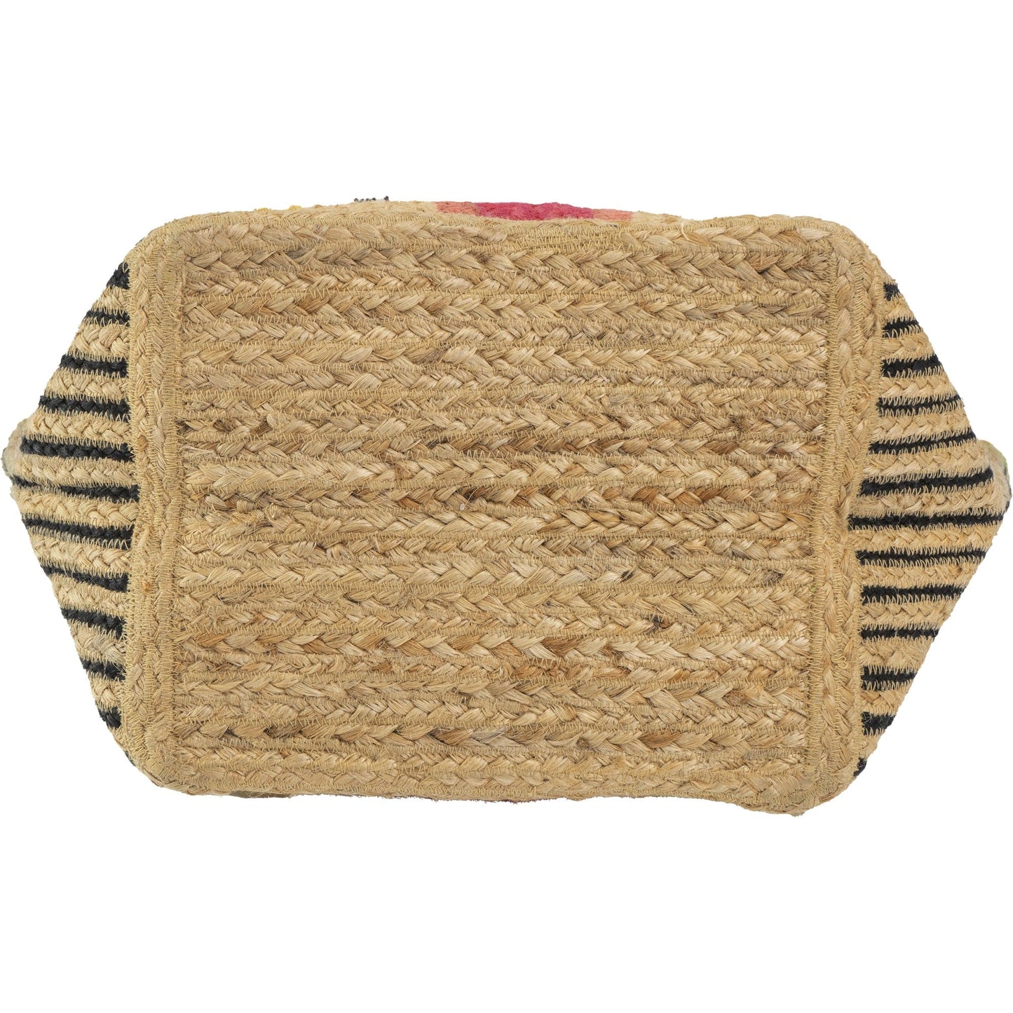 Magid Striped Natural Straw Jute Tote