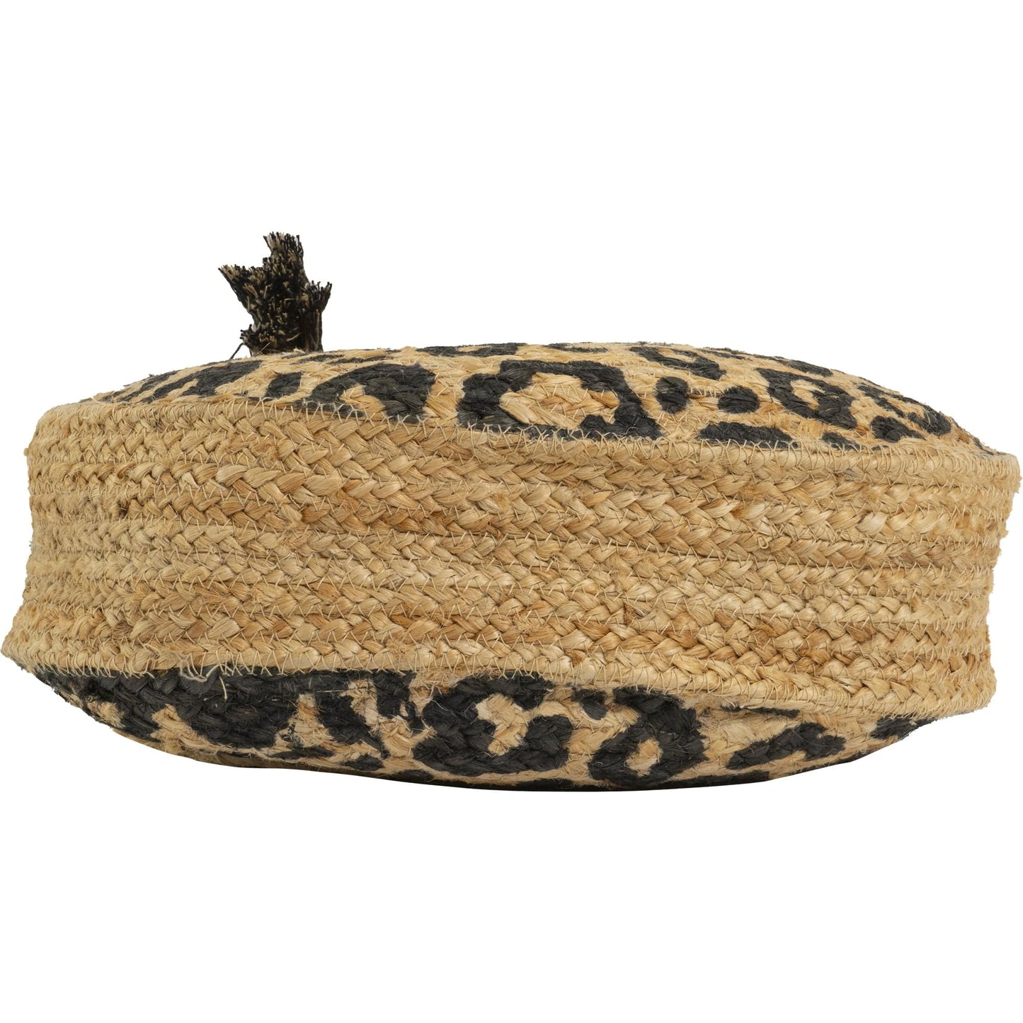 Magid Leopard Print Straw Jute Circle Tote