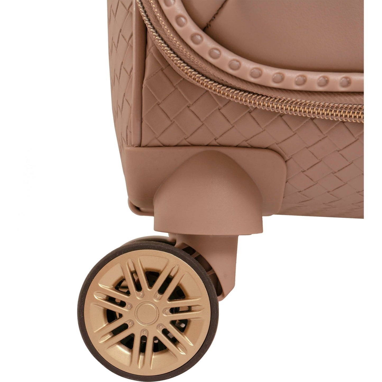 Ellen Tracy 3 PC Soft Sided Woven Faux Leather Luggage Set – 21", 29", 32" Expandable 8-Wheel Spinners