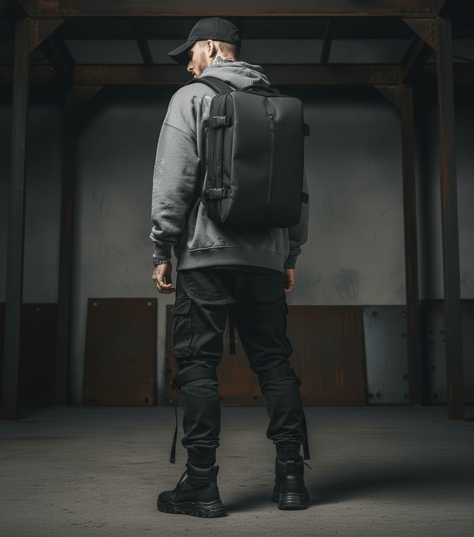 Jack Abrahams |The Mitchell | Men's Tarpaulin Expandable Travel Backpack with USB Port