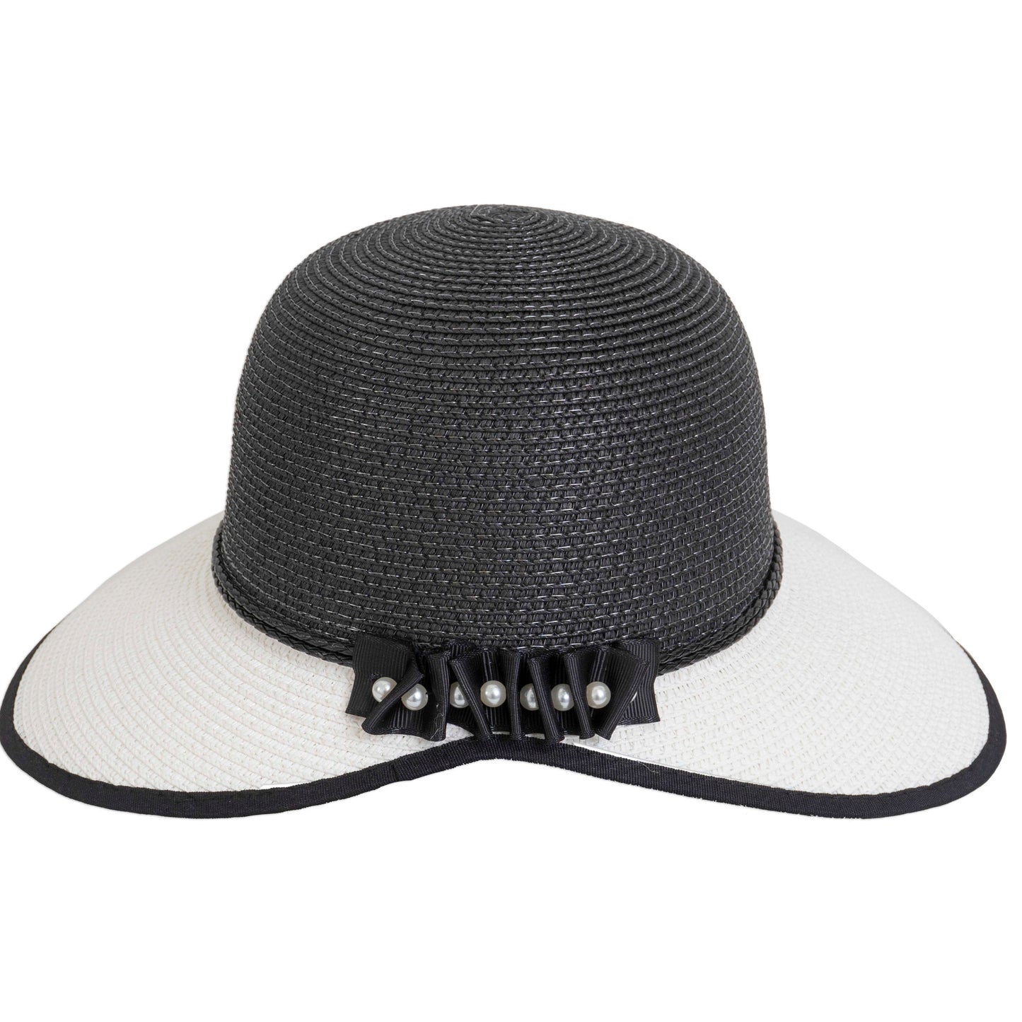 Magid Pearl Color Block Straw Garden Hat