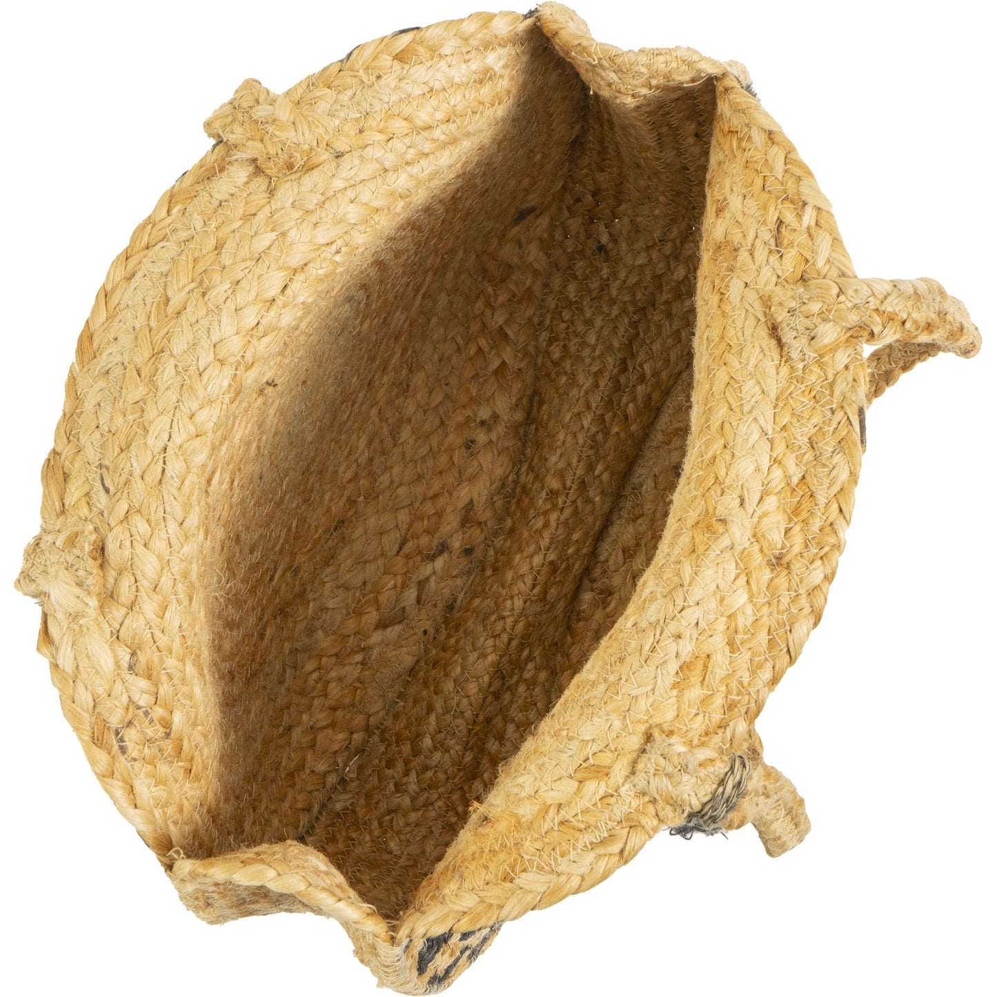 Magid Leopard Print Straw Jute Circle Tote