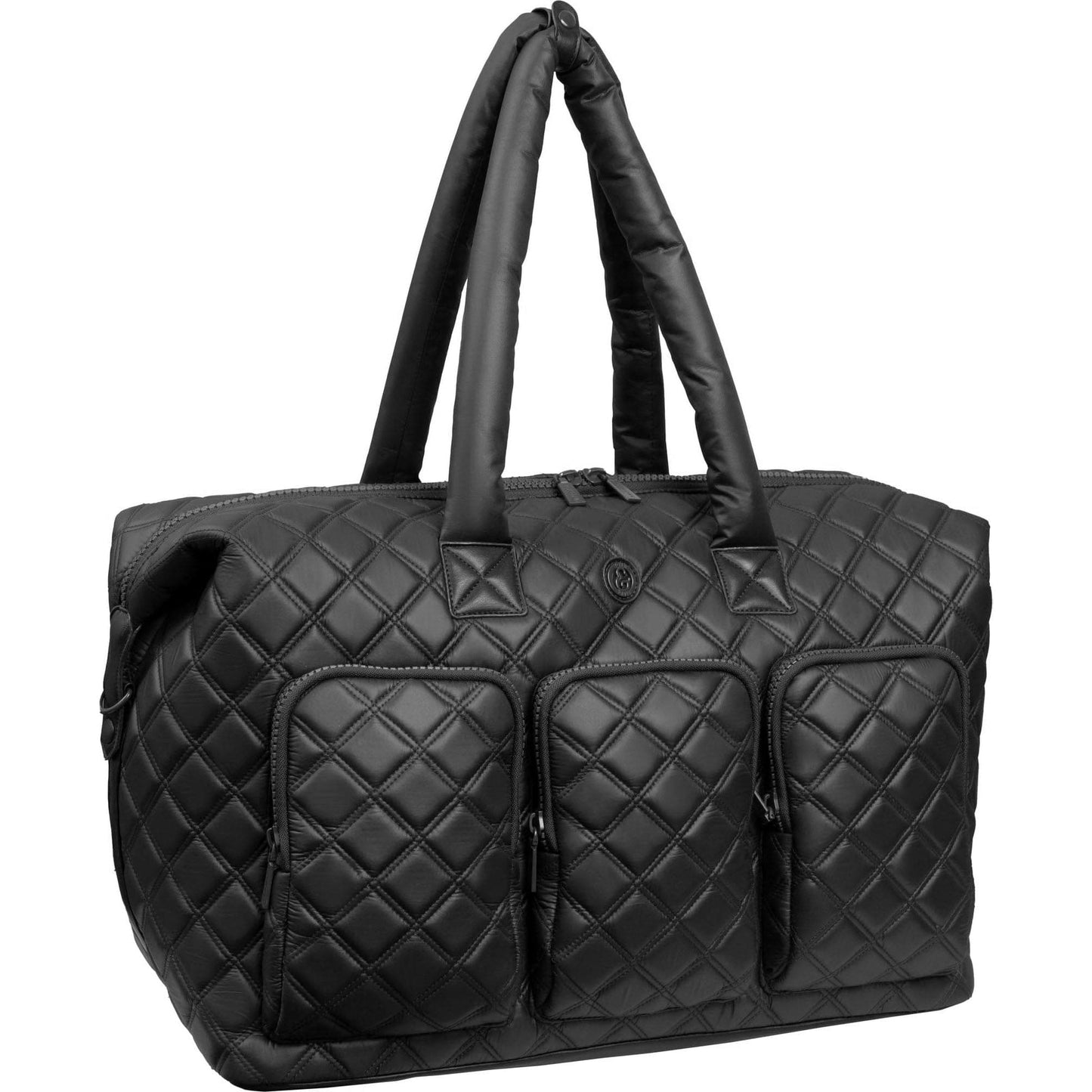 Joan & David 22 Inch Diamond Quilted Parachute Nylon 3 Pocket Duffel Bag