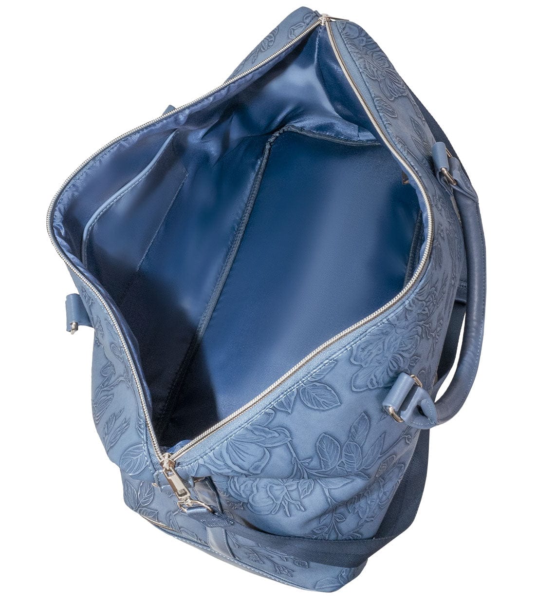 Ellen Tracy 20 Inch Floral Embossed Drop Bottom Duffel