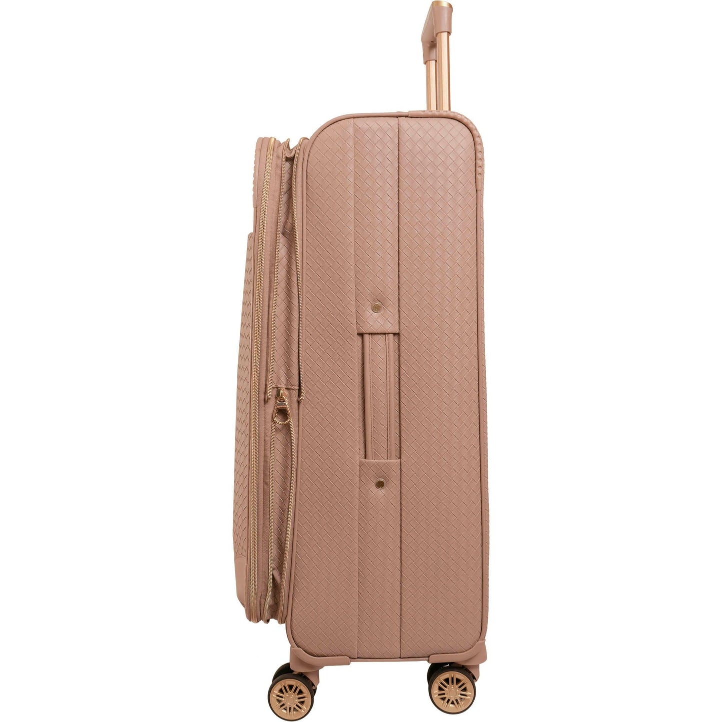 Ellen Tracy 3 PC Soft Sided Woven Faux Leather Luggage Set – 21", 29", 32" Expandable 8-Wheel Spinners