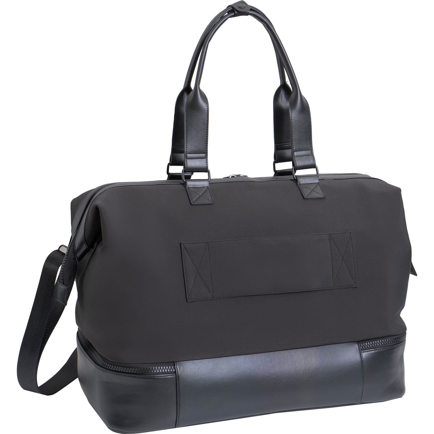 Max Studio Sport Nylon & Faux Leather Drop Bottom Duffel Bag