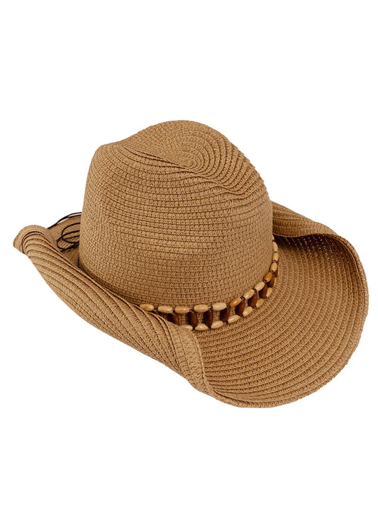 Magid Tonal Beaded Straw Cowboy Hat