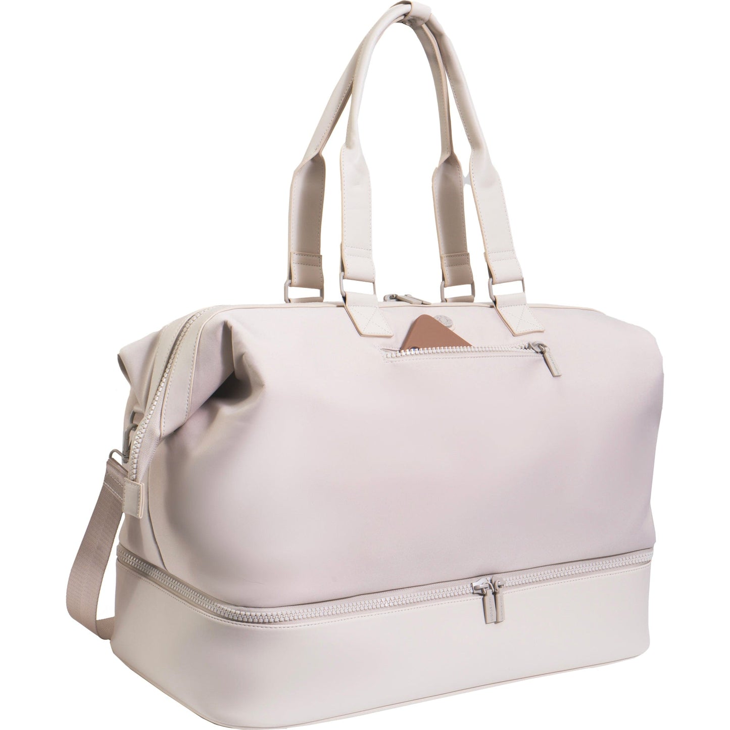 Max Studio Sport Nylon & Faux Leather Drop Bottom Duffel Bag