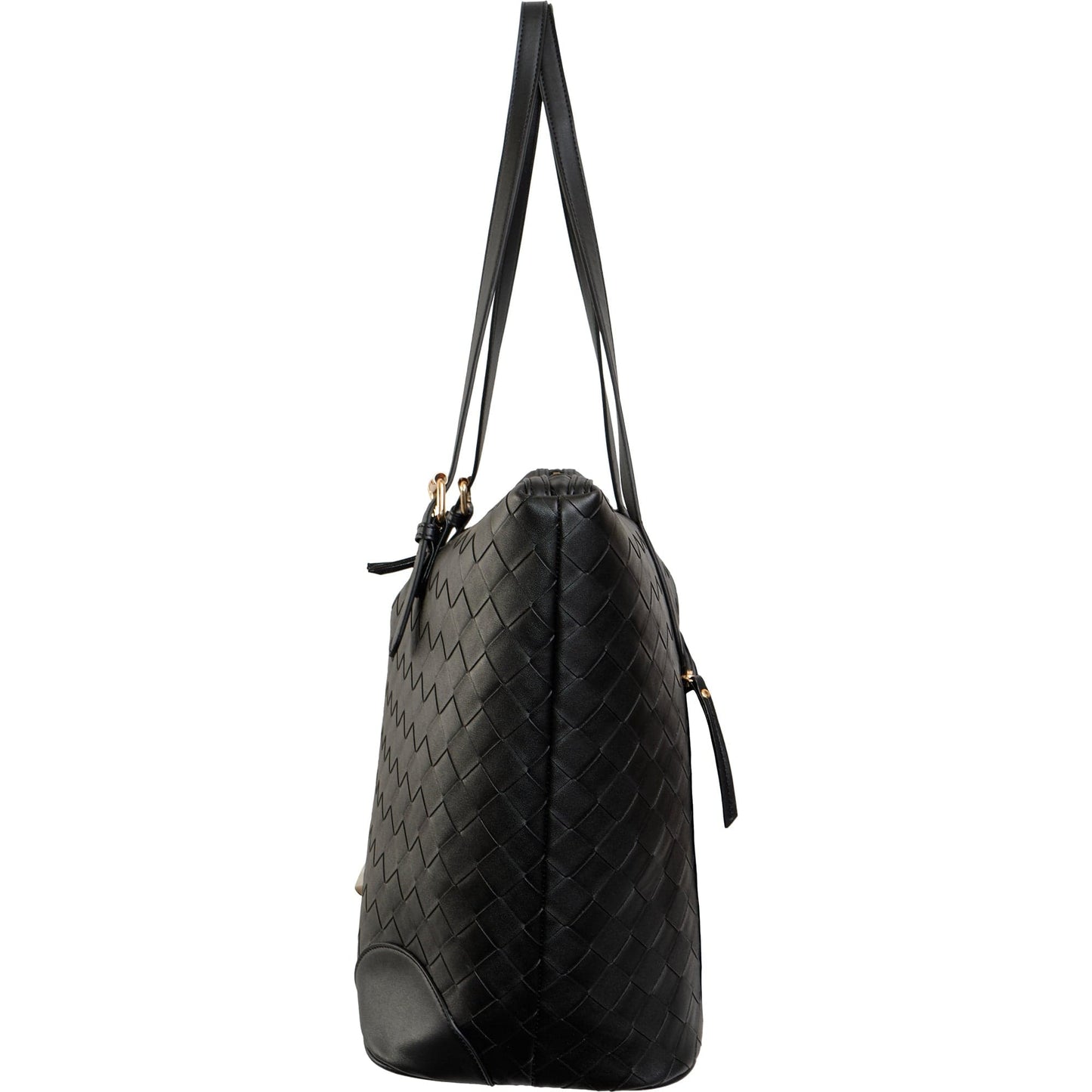 Ellen Tracy 20 Inch Basket Weave Quilted Nylon Large Travel Workbook Tote Bag