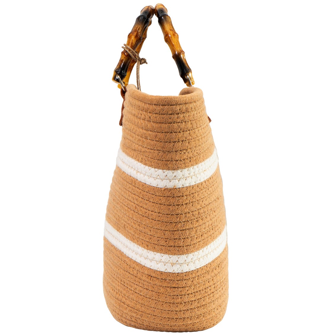 Magid Natural Cotton Woven Bamboo Handle Tote