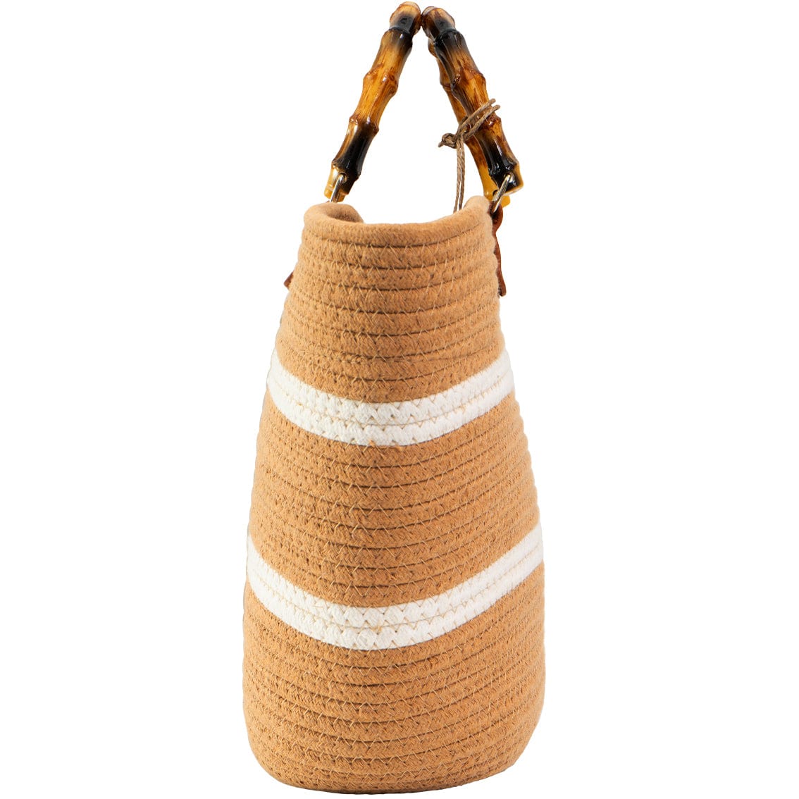 Magid Natural Cotton Woven Bamboo Handle Tote