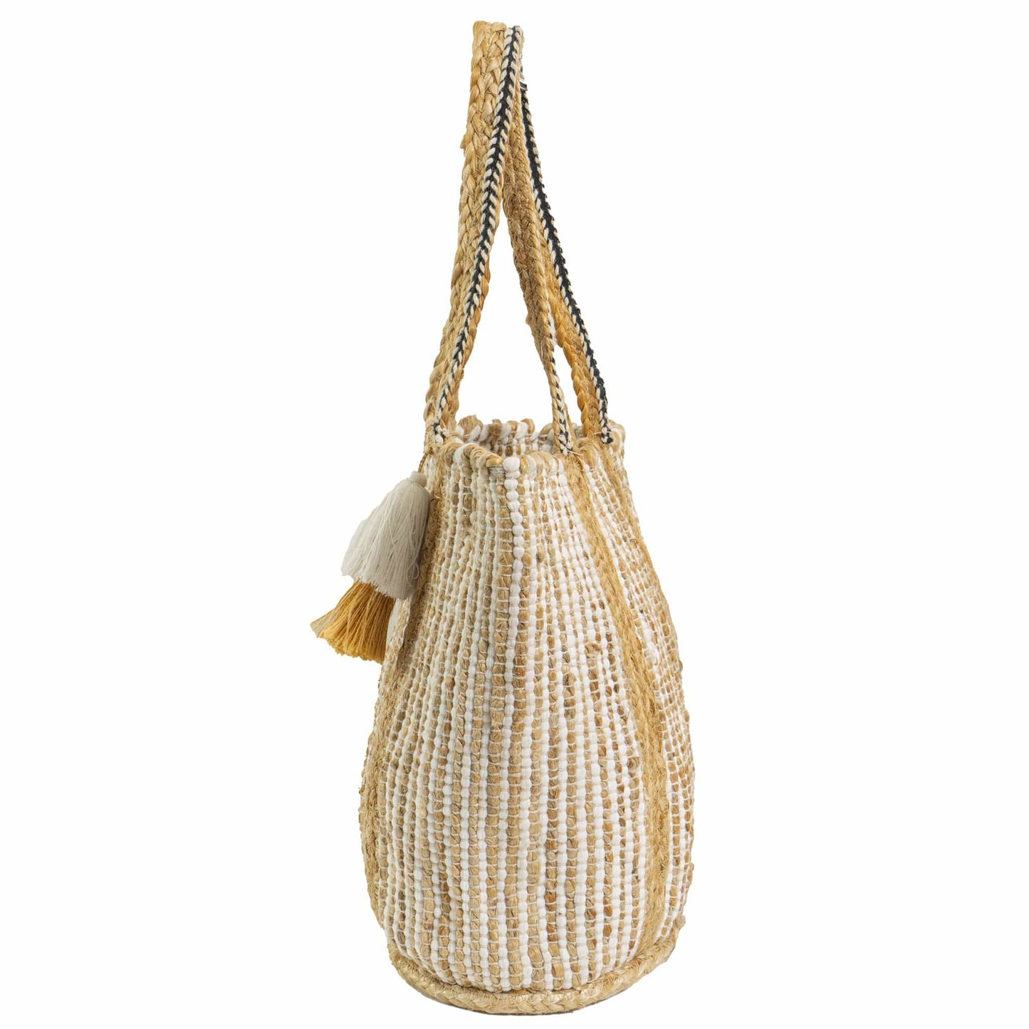 Magid Natural Straw Jute & Cotton Woven Tote