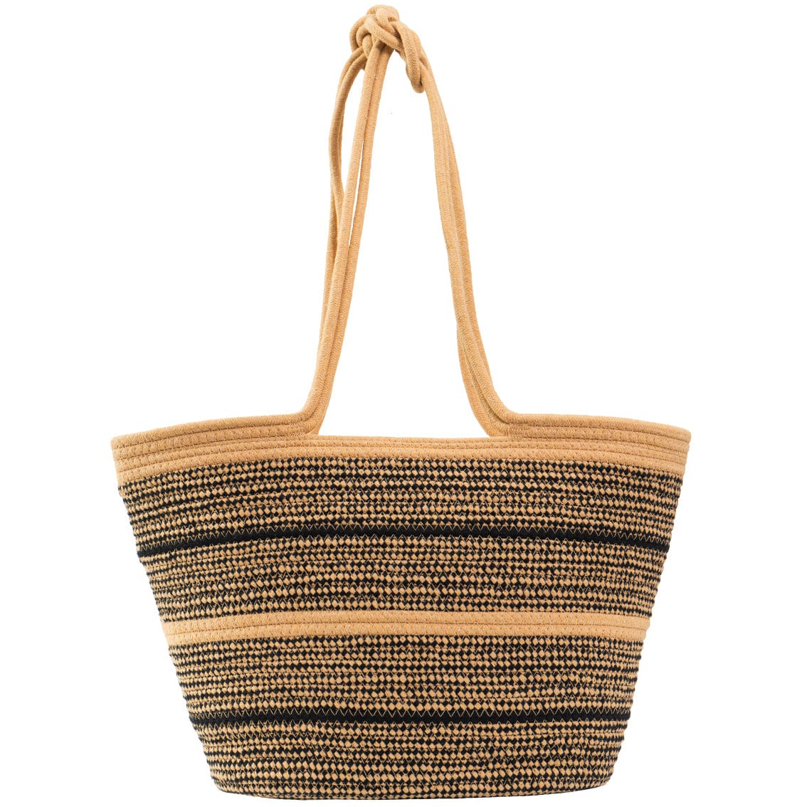 Magid Natural Cotton Woven Knot Shoulder Woven Tote