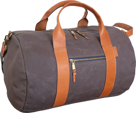 Voyager 21" Waxed Canvas Duffel - Grey