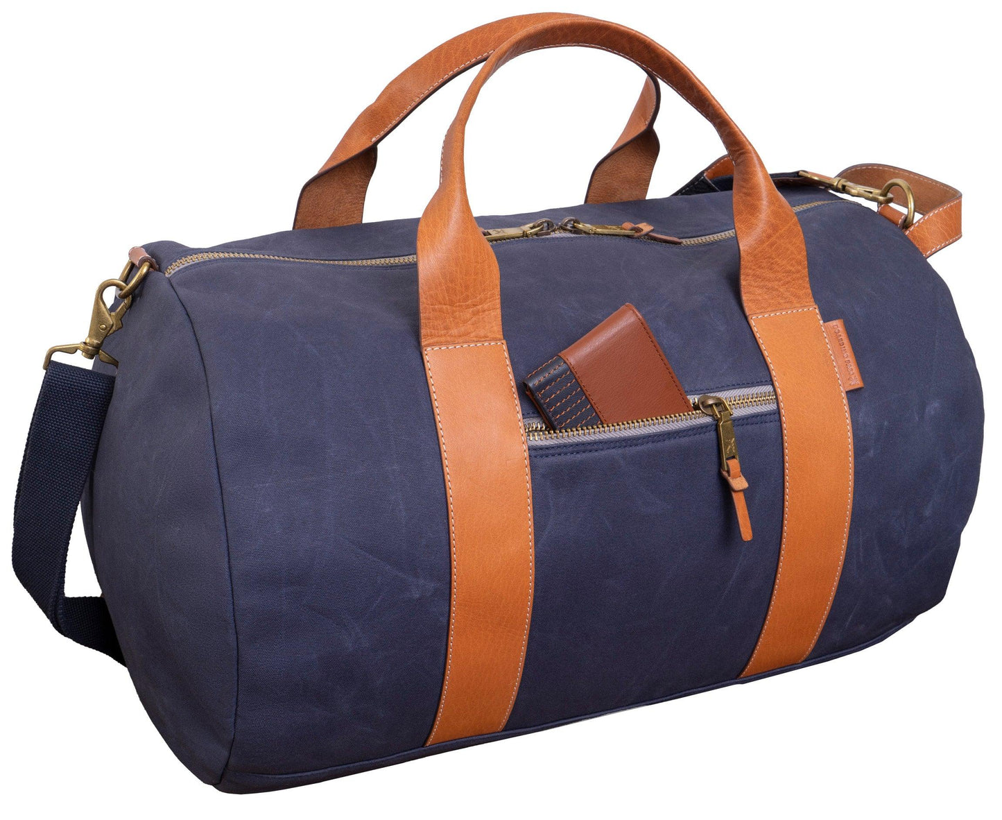 Voyager 21" Waxed Canvas Duffel - Navy