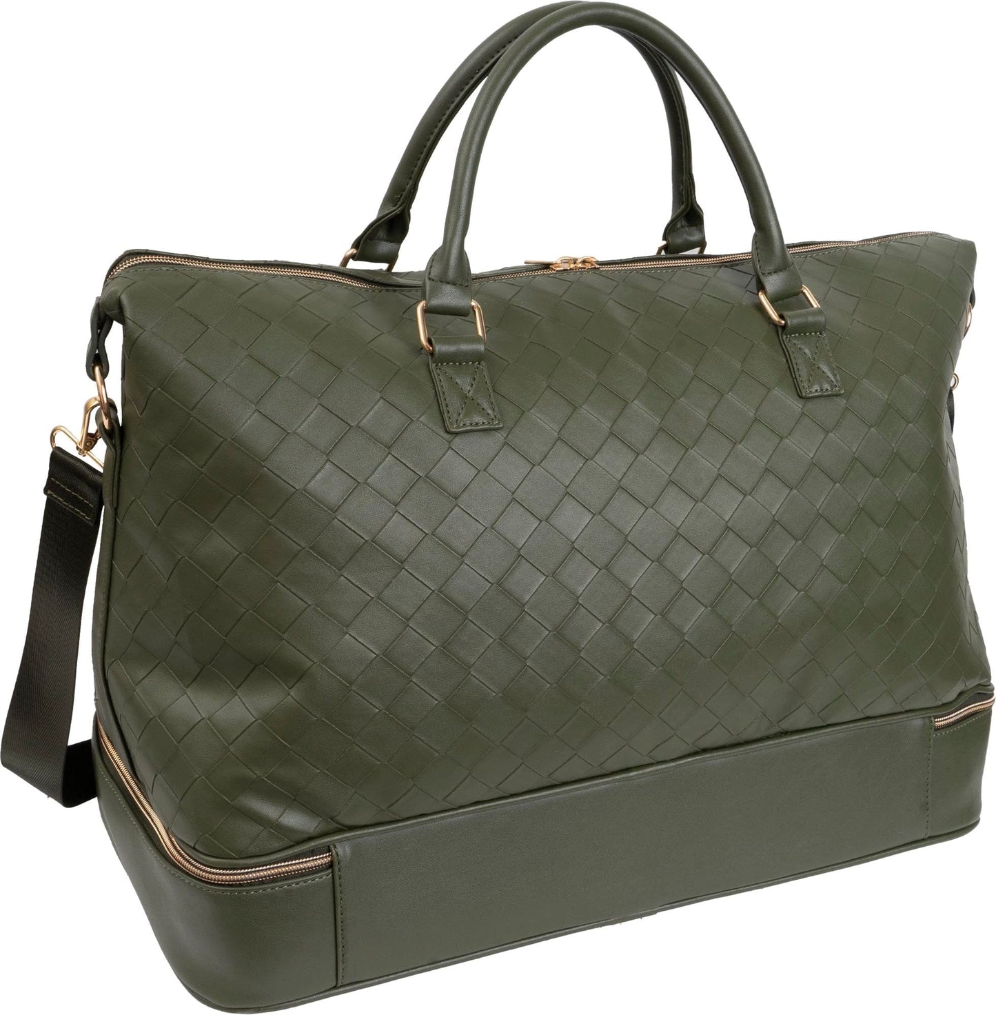 Ellen Tracy 20 Inch Woven Drop Bottom Duffel