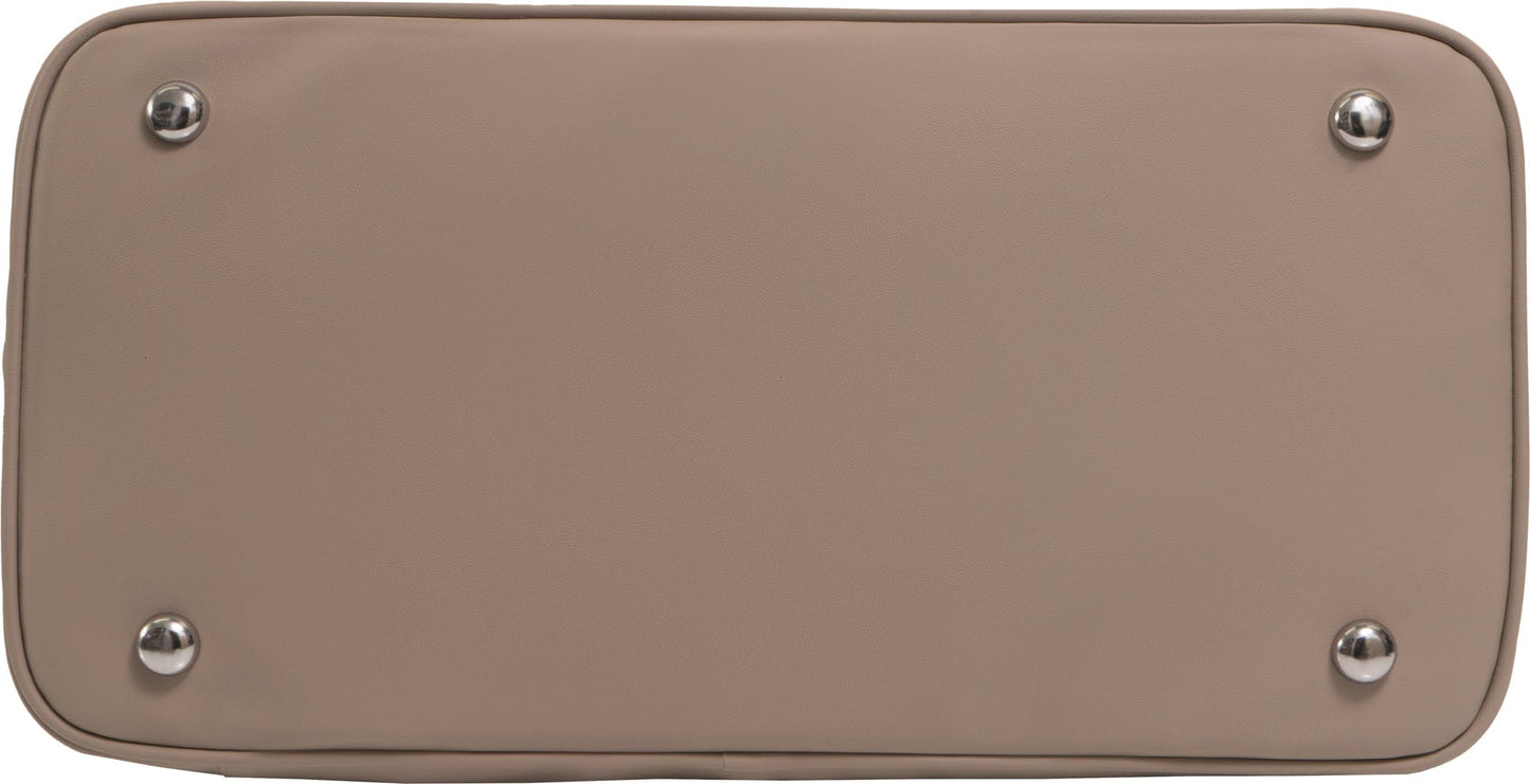 Ellen Tracy 20 Inch Checkered Embossed Faux Leather Drop Bottom Duffel