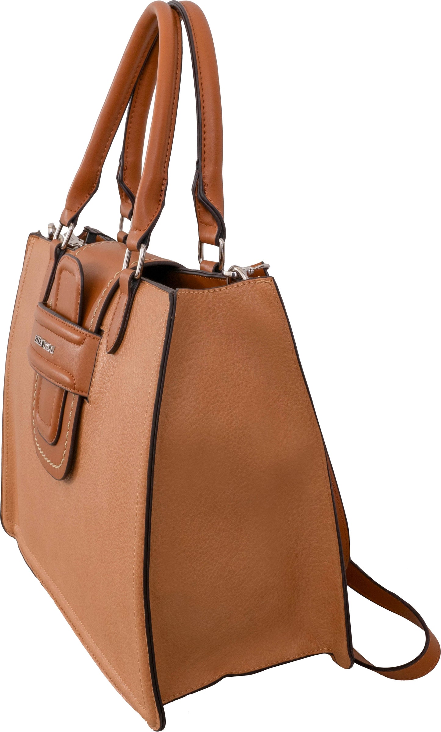 Ellen Tracy Pebble Grain Top Flap Tote