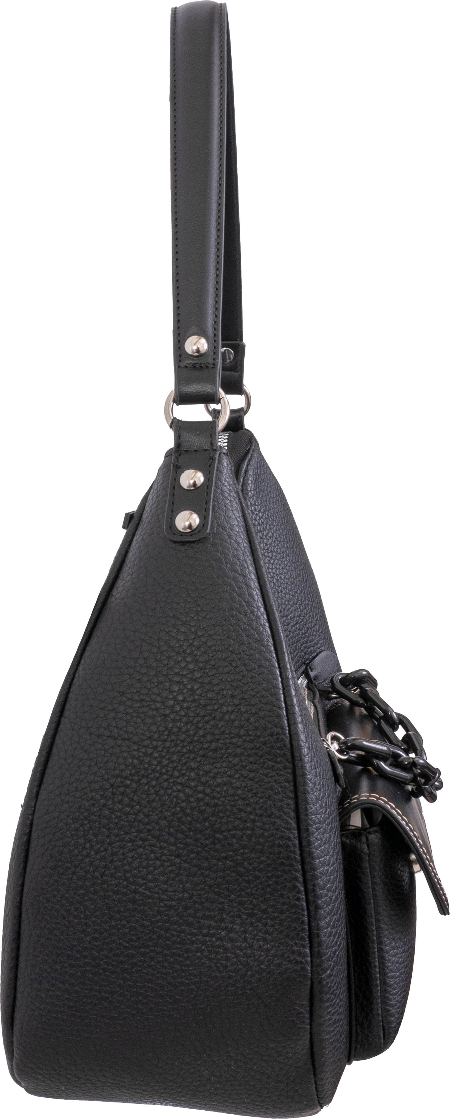 Ellen Tracy Pebble Grain Resin Chain Shoulder Bag