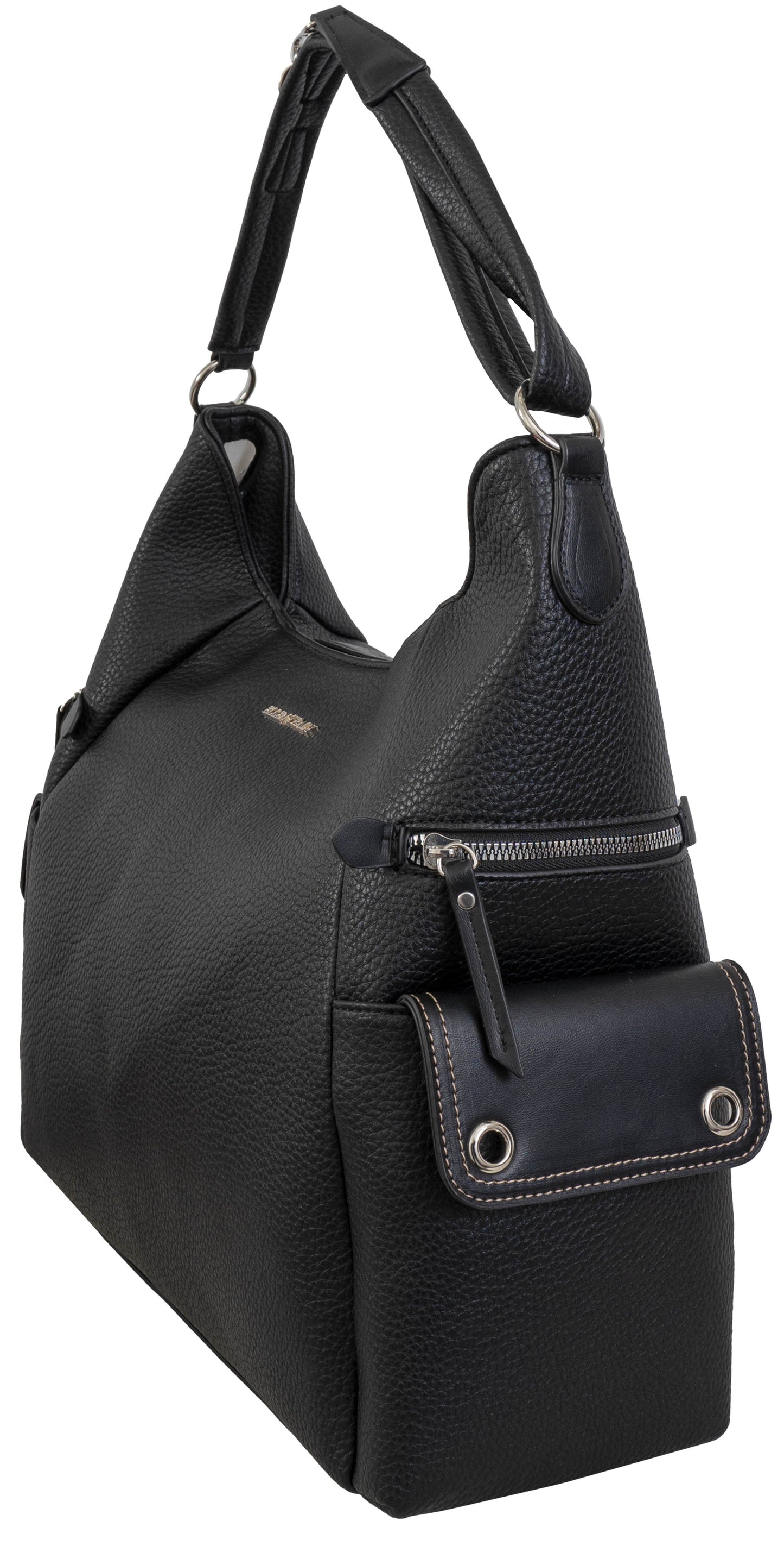 Ellen Tracy Pebble Grain Grommet Hobo Bag