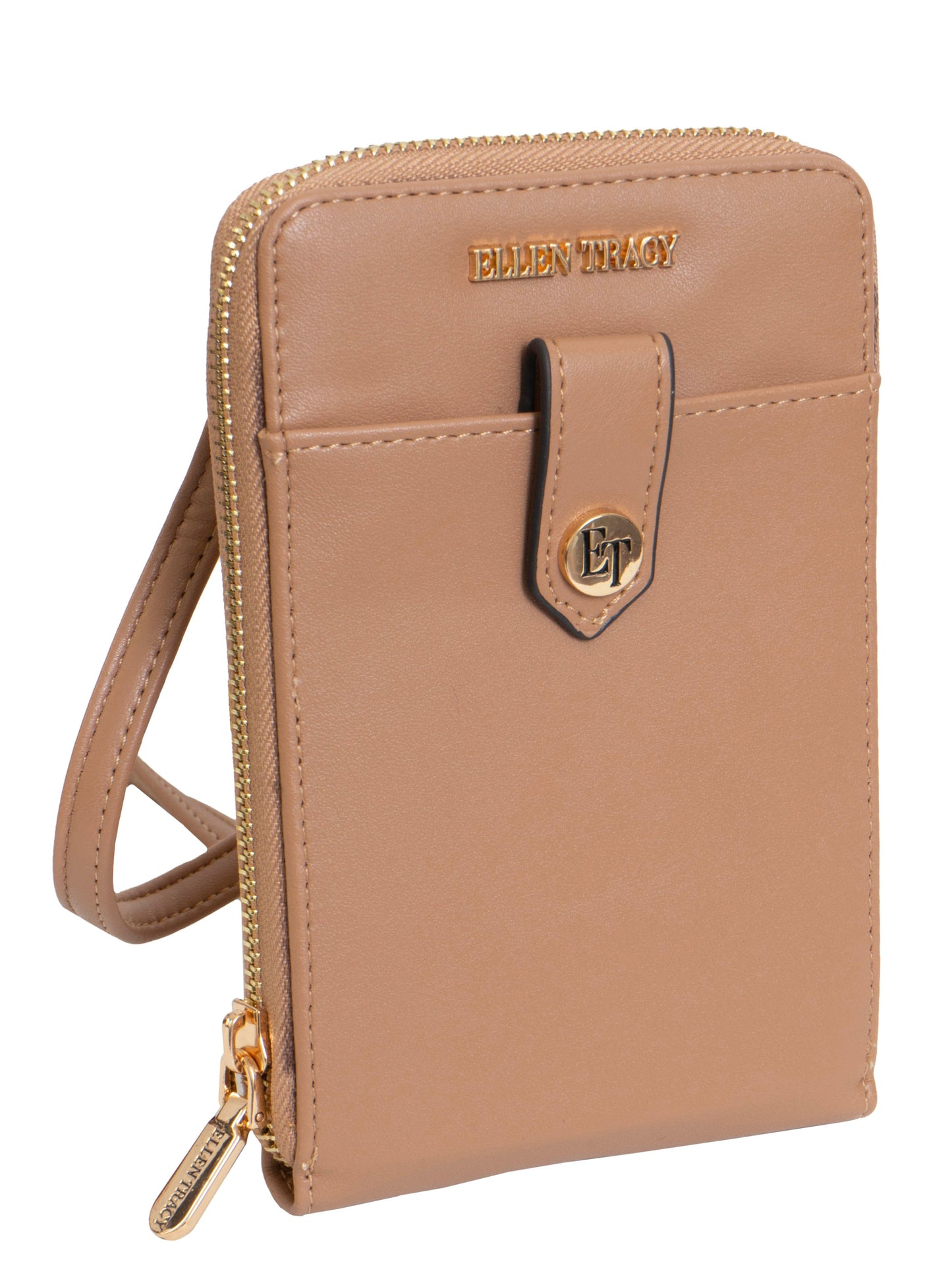 Ellen Tracy Smooth Vachetta Phone Case & Wallet Bag