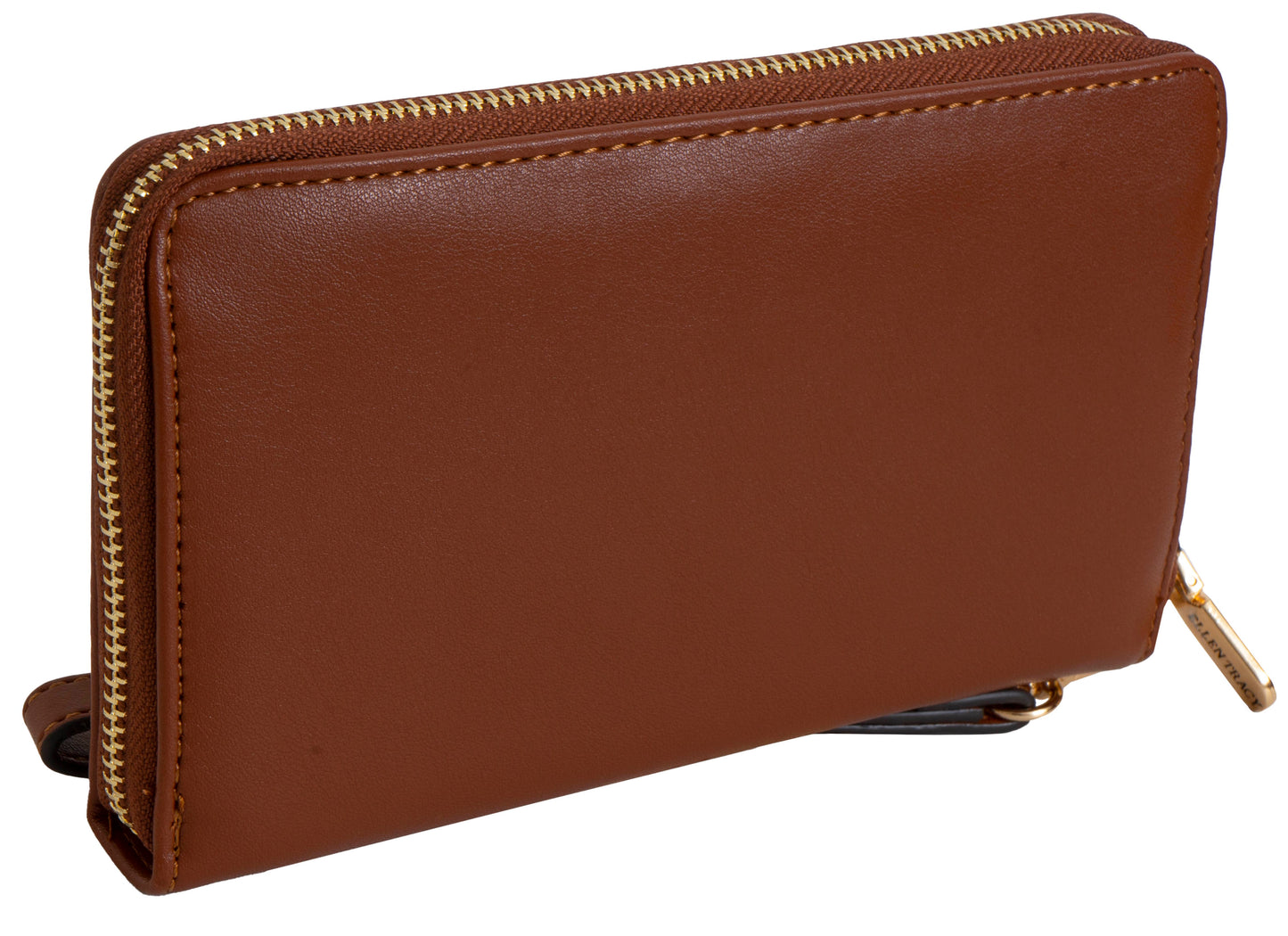 Ellen Tracy Smooth Zip Around Wristlet Wallet