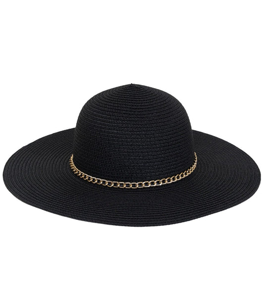 Magid Chain Link Brim Straw Floppy Sun Hat