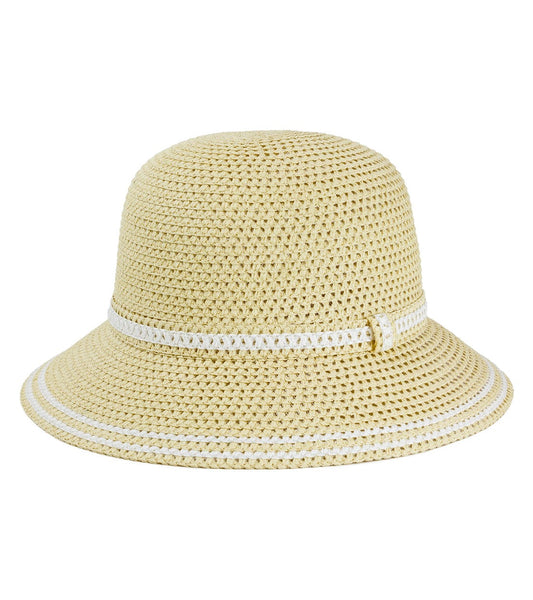 Magid Perforated Braided Straw Bucket Hat