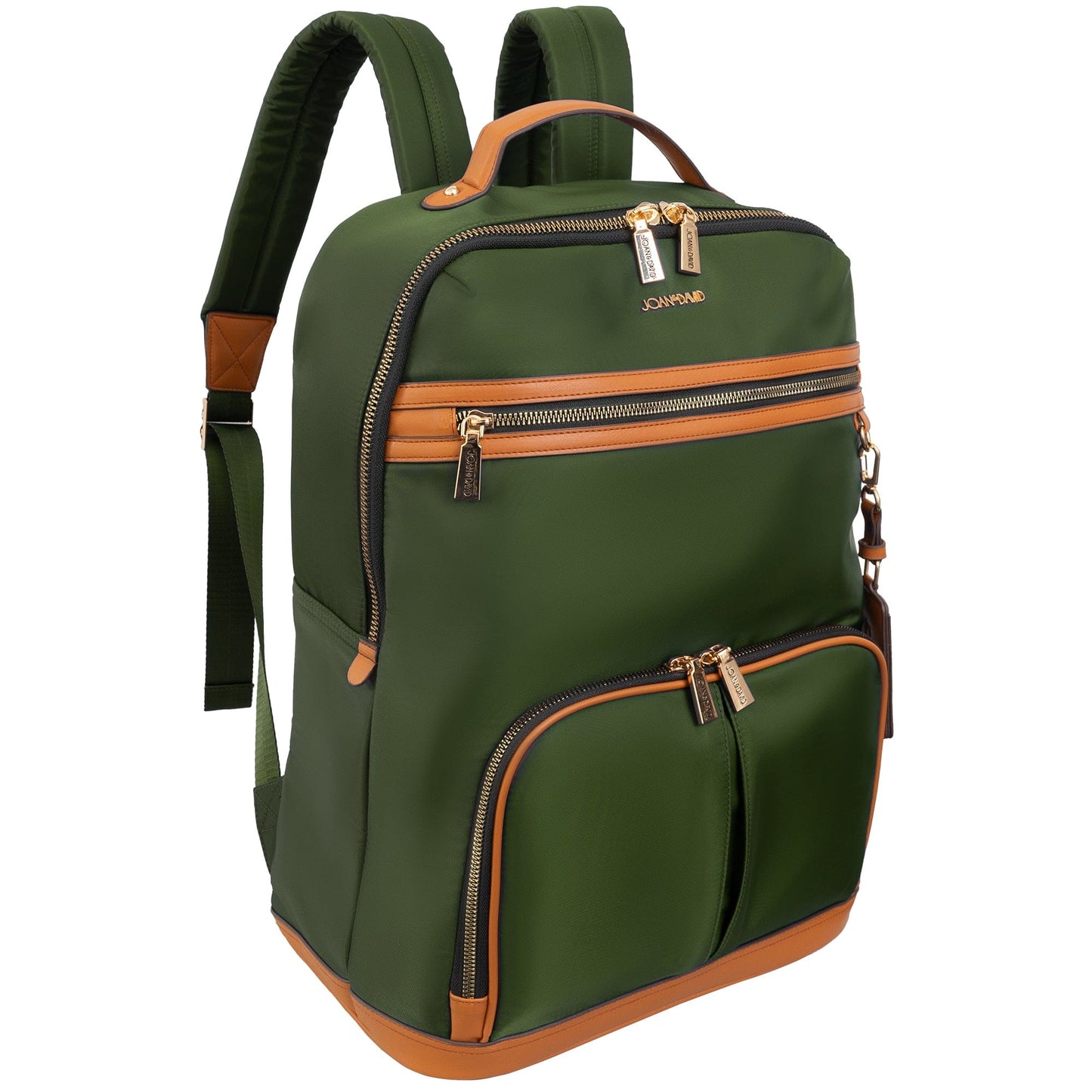 Joan & David Twill Nylon 18 Inch Multi Pocket Workbook Backpack