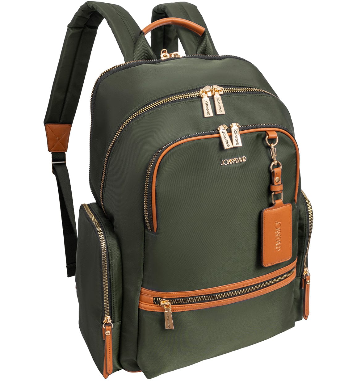 Joan & David Twill Nylon 18 Inch Multi Compartment Workbook Backpack