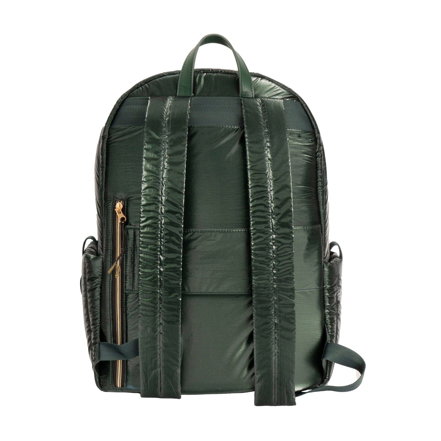 Joan & David Tubular Quilted Metallic Puffer Nylon 18-Inch Workbook Backpack