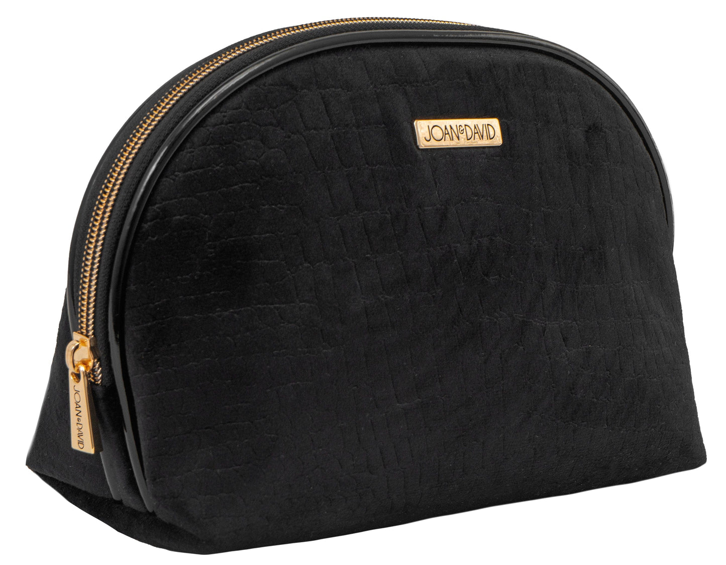 Joan & David Velvet Croco Dome Cosmetic Pouch