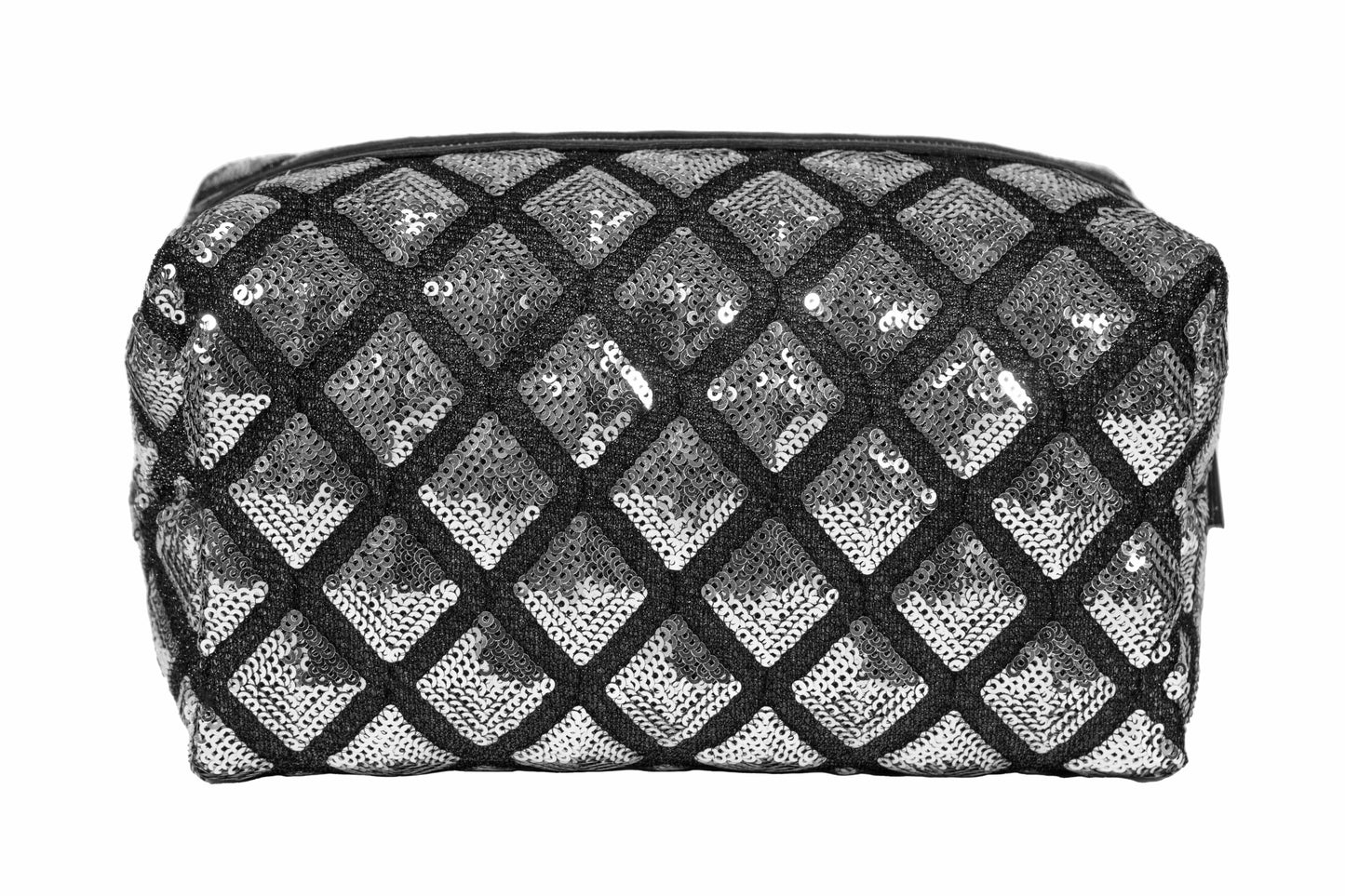 Joan & David Diamond Sequin Loaf Cosmetic Pouch