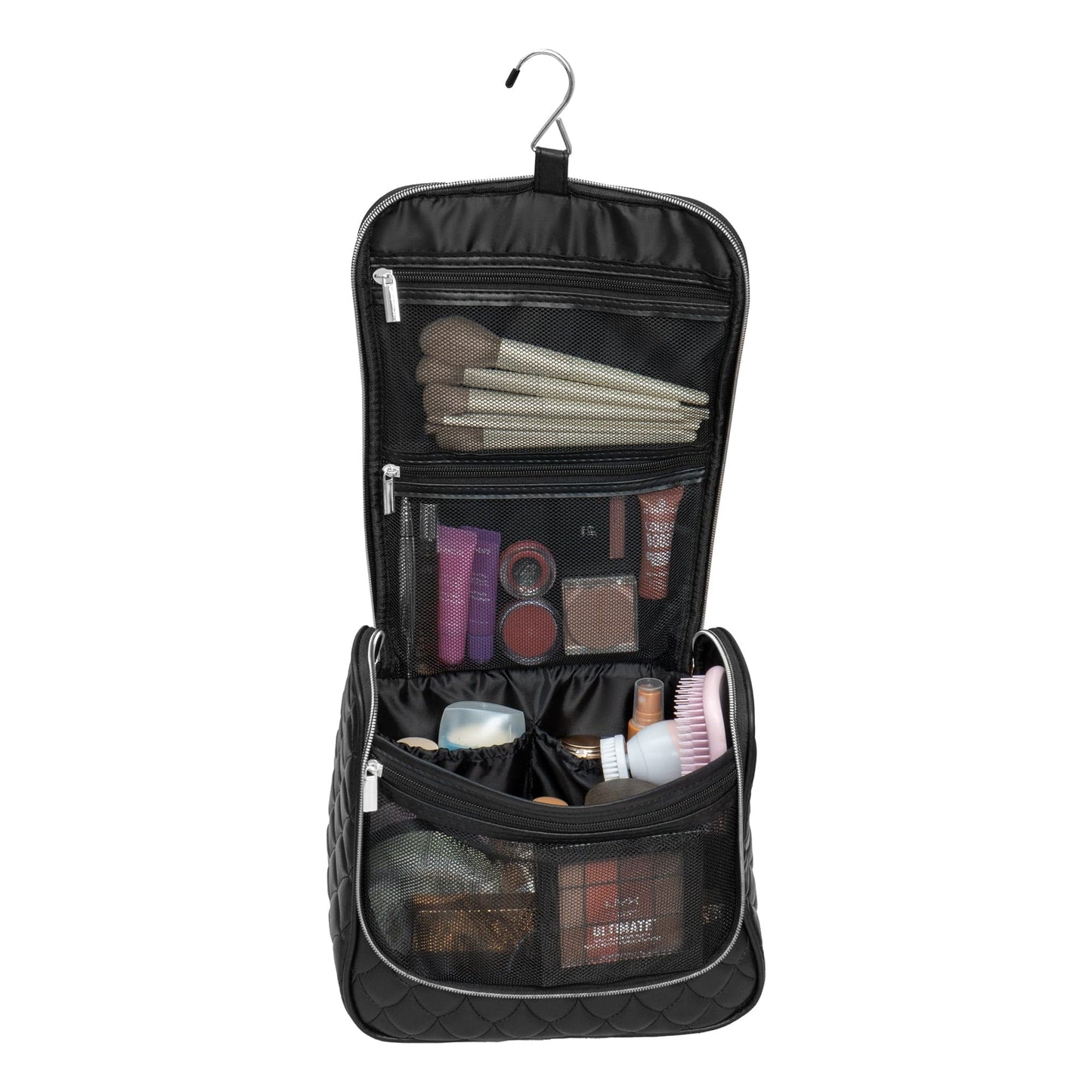 Joan & David The Teardrop Quilted Hanging Makeup Toiletry Cosmetic Bag