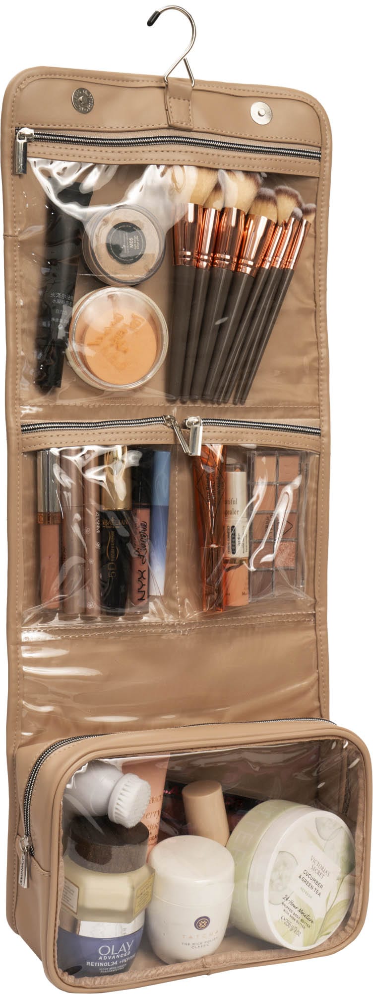 Joan & David The Teardrop Quilted Roll Hanging Makeup Toiletry Bag