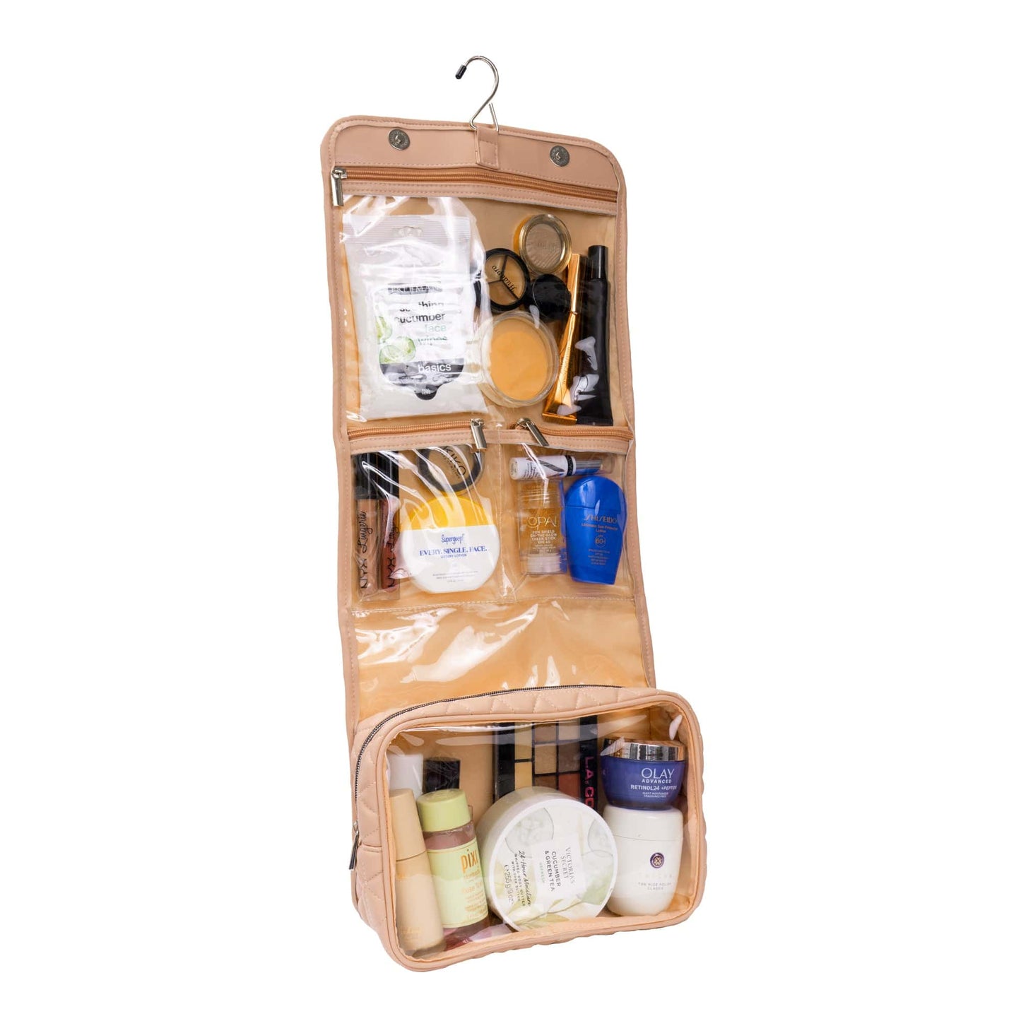 Joan & David The Triangle Quilted Roll Hanging Makeup Toiletry Bag