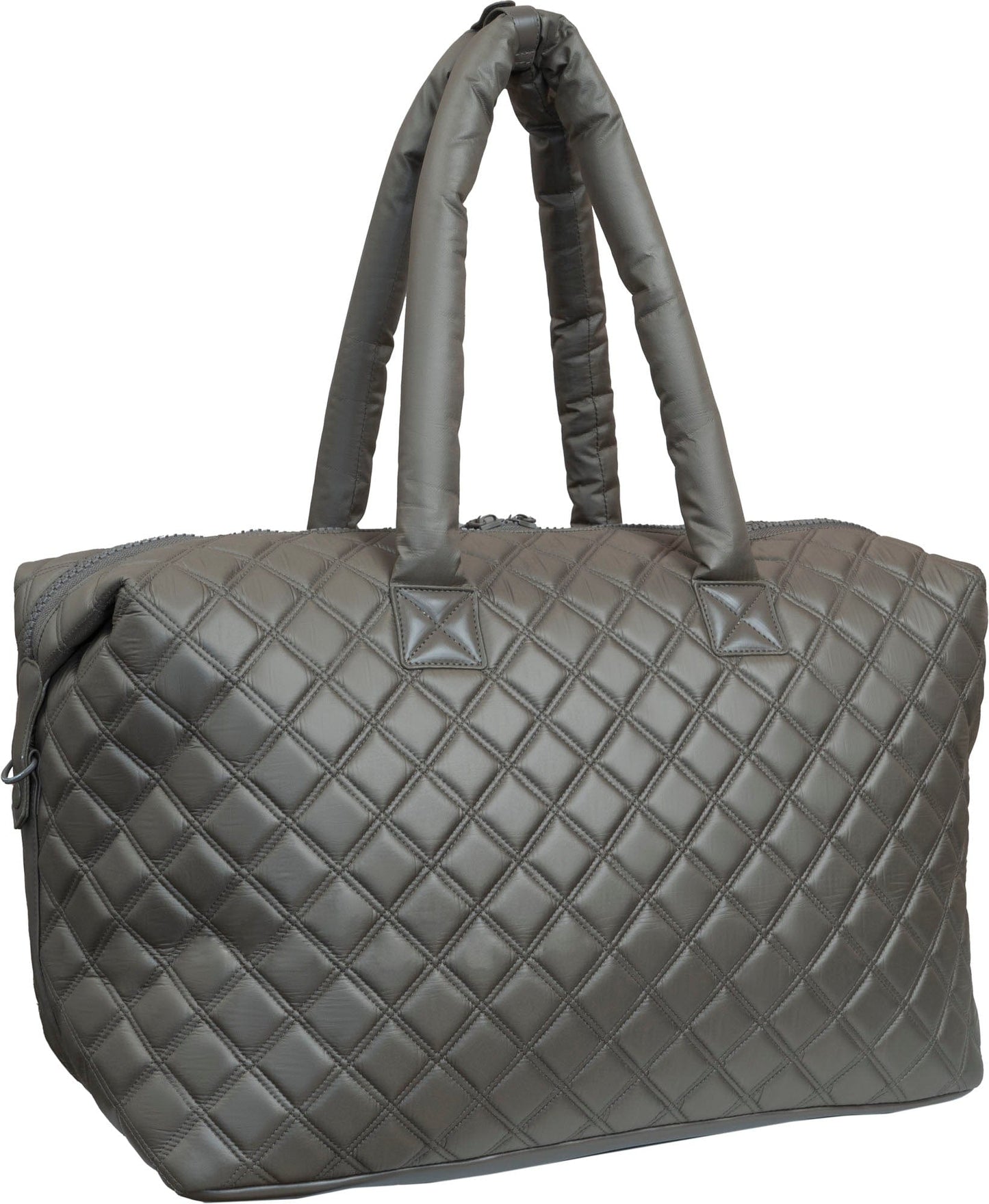 Joan & David 22 Inch Diamond Quilted Parachute Nylon 3 Pocket Duffel Bag