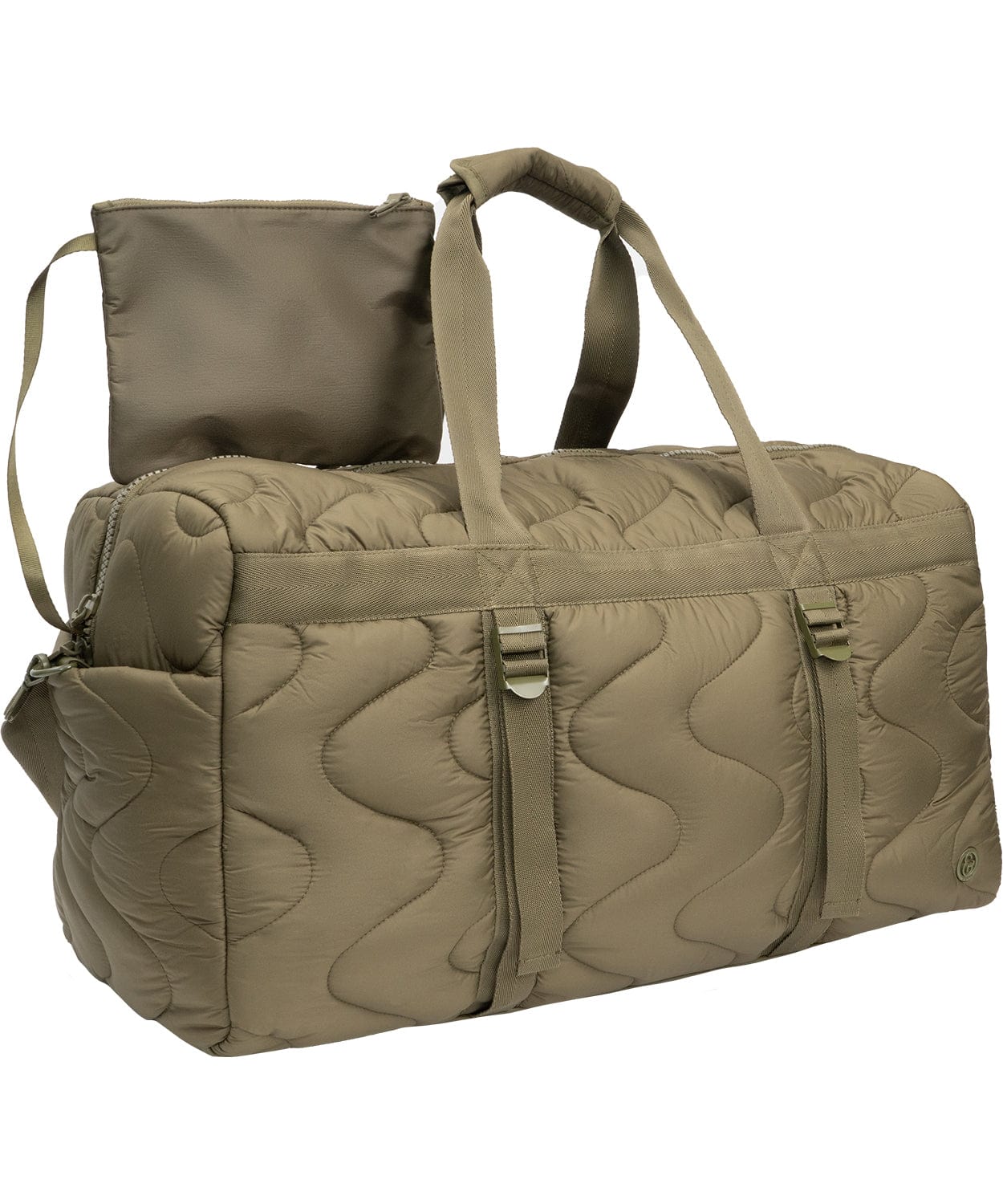 Joan & David 22 Inch Puffer Wave Quilted Nylon Duffel Bag