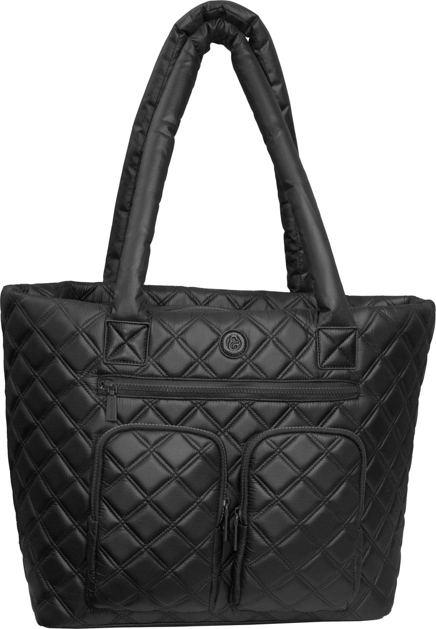 Joan & David Diamond Quilted Parachute Nylon Tote