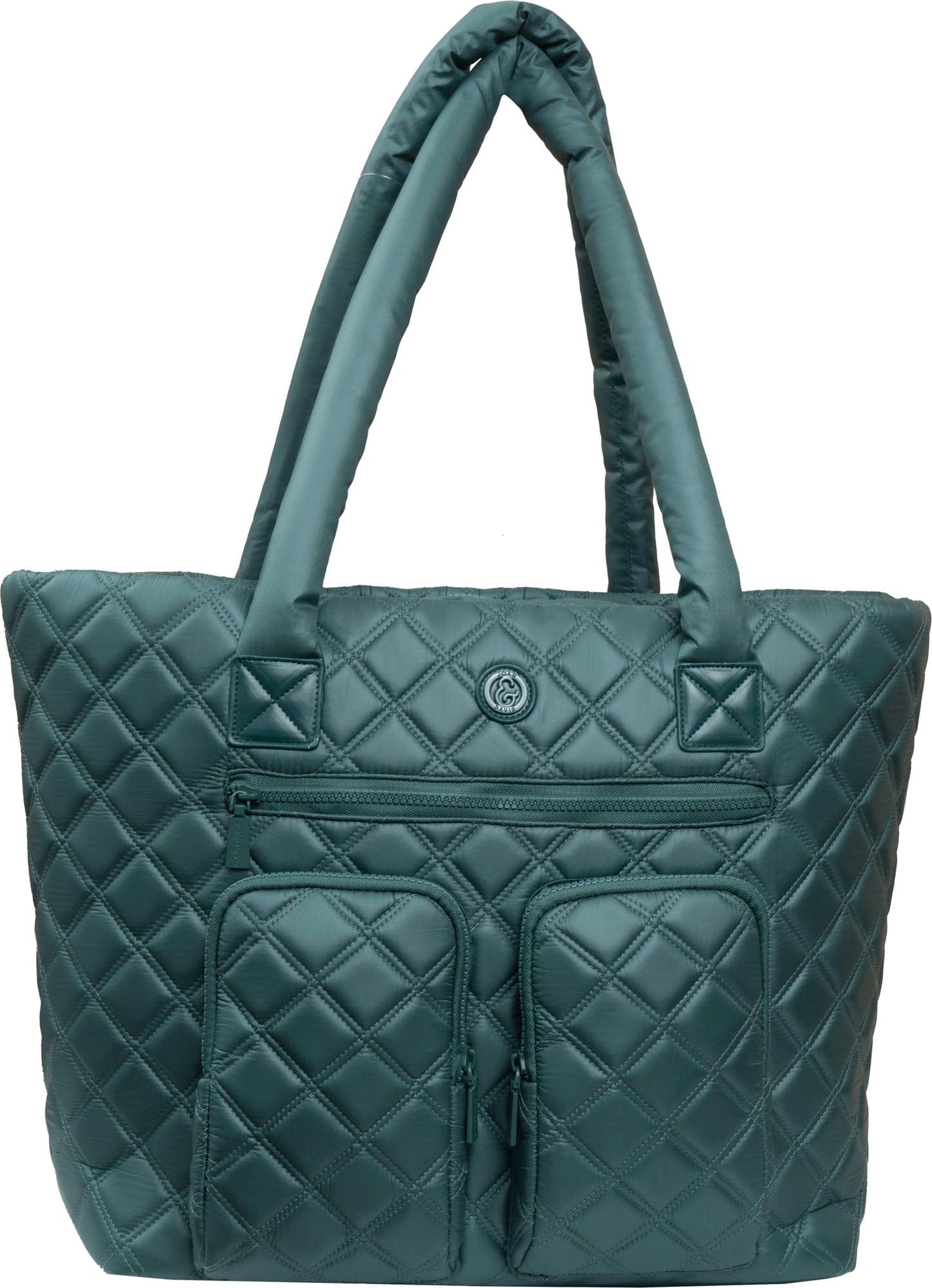 Joan & David Diamond Quilted Parachute Nylon Tote