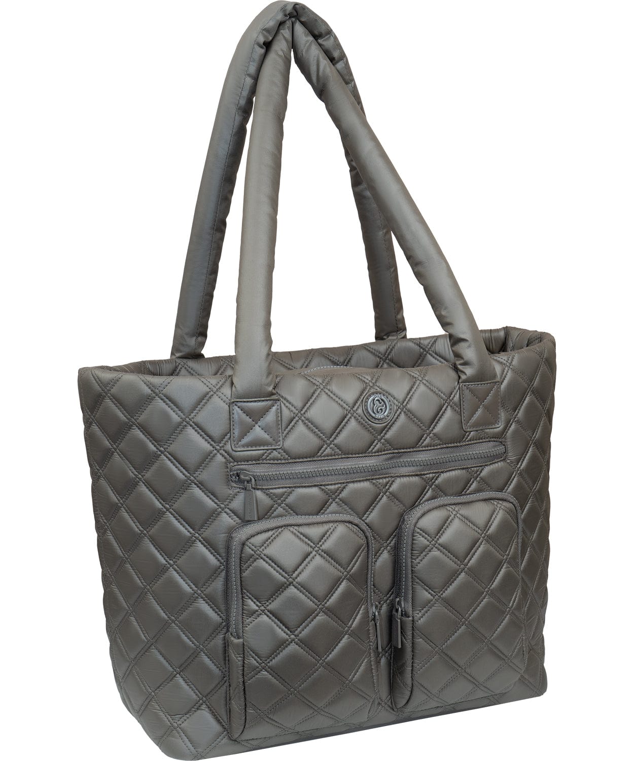 Joan & David Diamond Quilted Parachute Nylon Tote