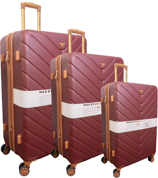 Max Studio ABS 3-Piece Luggage Set Athens Collection