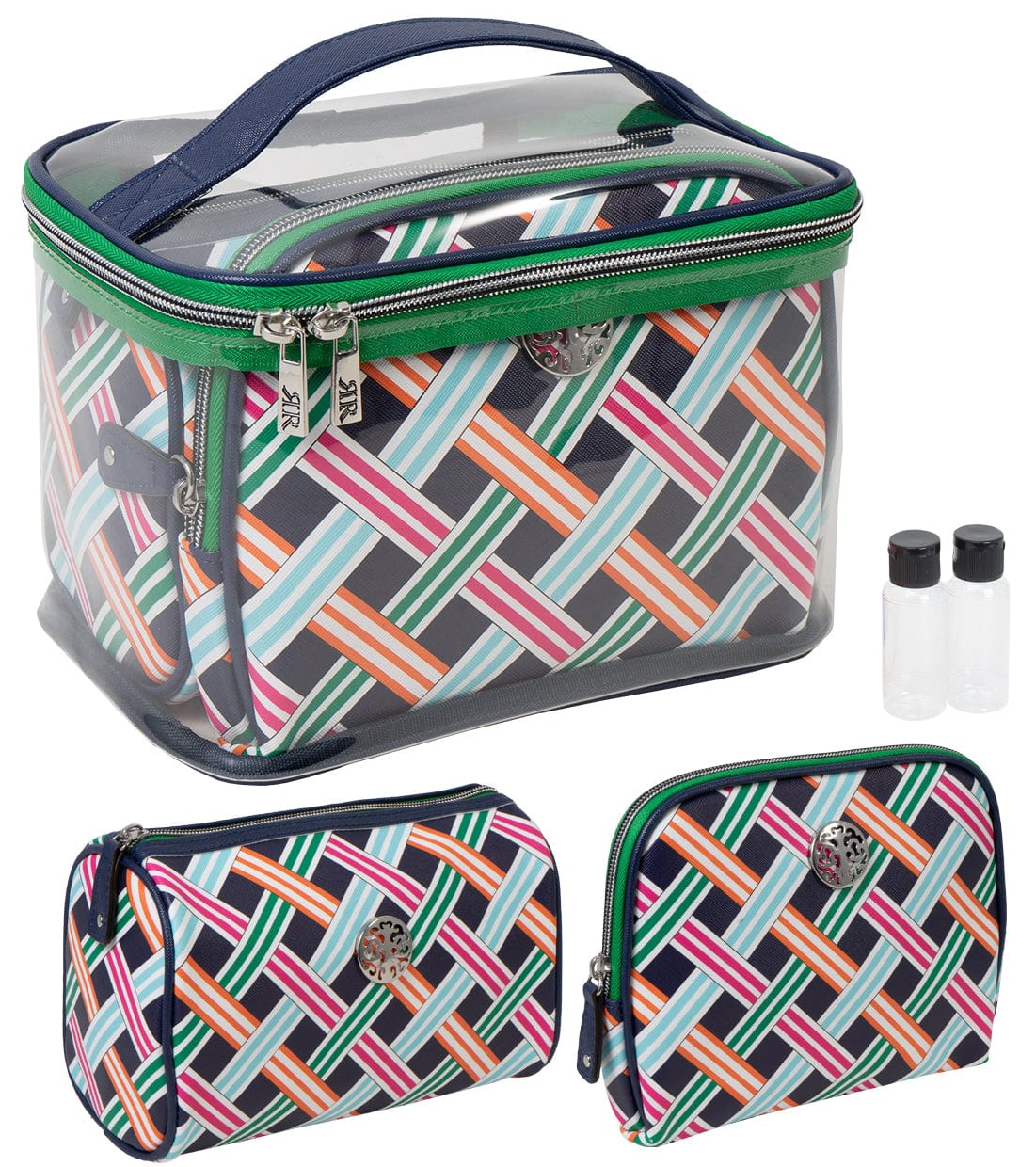 Rebecca & Rifka 3 Piece Geometric Print Cosmetic Gift Set