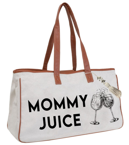 Magid Canvas Wine Tote "MOMMY JUICE"