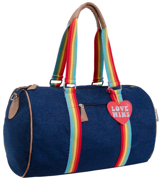 Magid Love Wins Denim Rainbow Roll Duffel