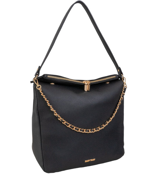 Ellen Tracy Pebble Grain Chain Hobo Bag