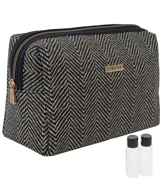 Joan & David Chevron Large Loaf Cosmetic Pouch