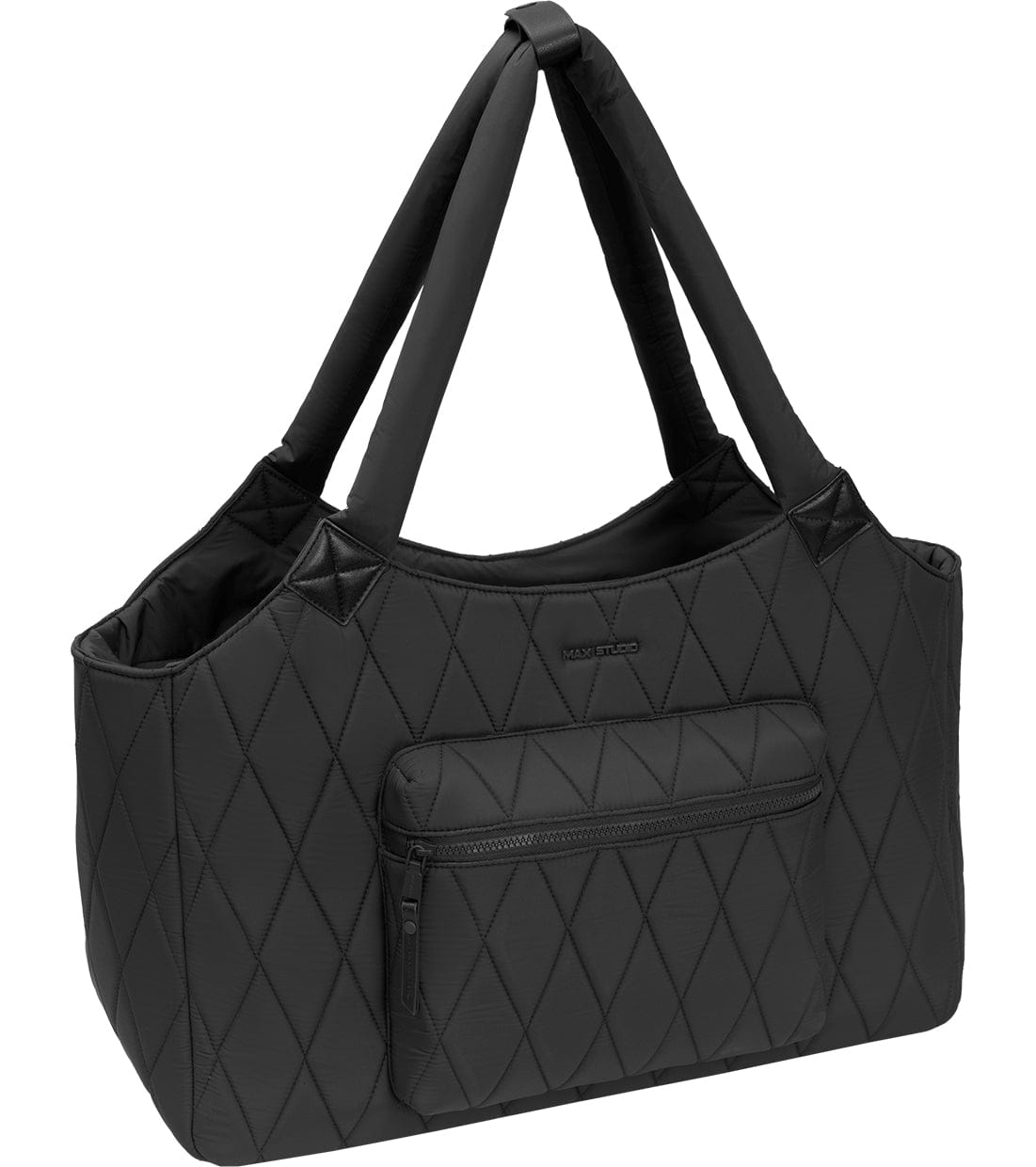 Max Studio 20 Inch Large Nylon Diamond Quilted Front Pocket Duffle Bag