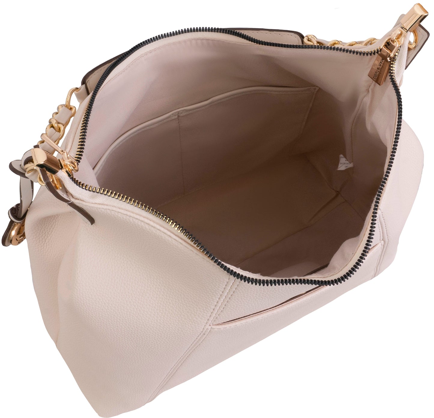 Max Studio Pebble Grain Top Chain Handle Slouchy Hobo Handbag