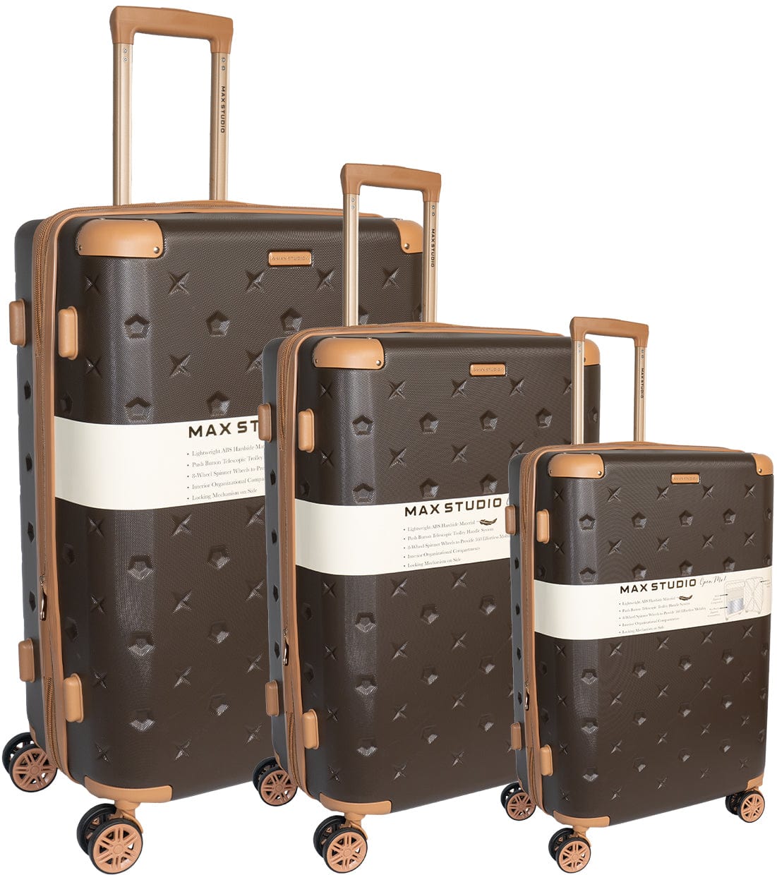 Max Studio The Bucharest ABS 3-Piece Luggage Set